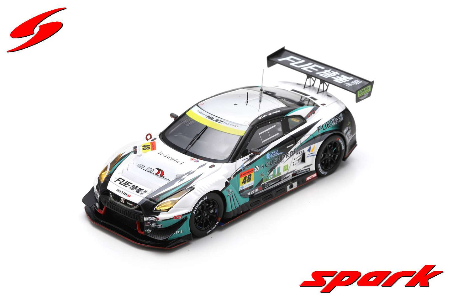 Spark 1:43 Shokumou K s Frontier Nissan GT-R No.48 NILZZ Racing GT300 SUPER GT 2023 Taiyo Ida - Yuki Tanaka - Takumi Sanada SGT080
