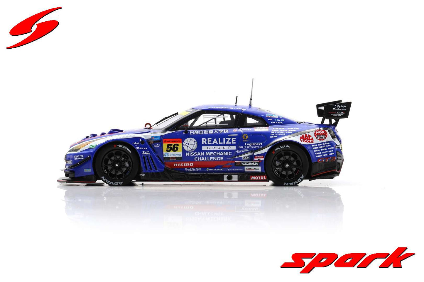 Spark 1:43 REALIZE NISSAN MECHANIC CHALLENGE Nissan GT-R No.56 KONDO RACING GT300 SUPER GT 2023 Joao Paulo de Oliveira - Teppei Natori SGT083