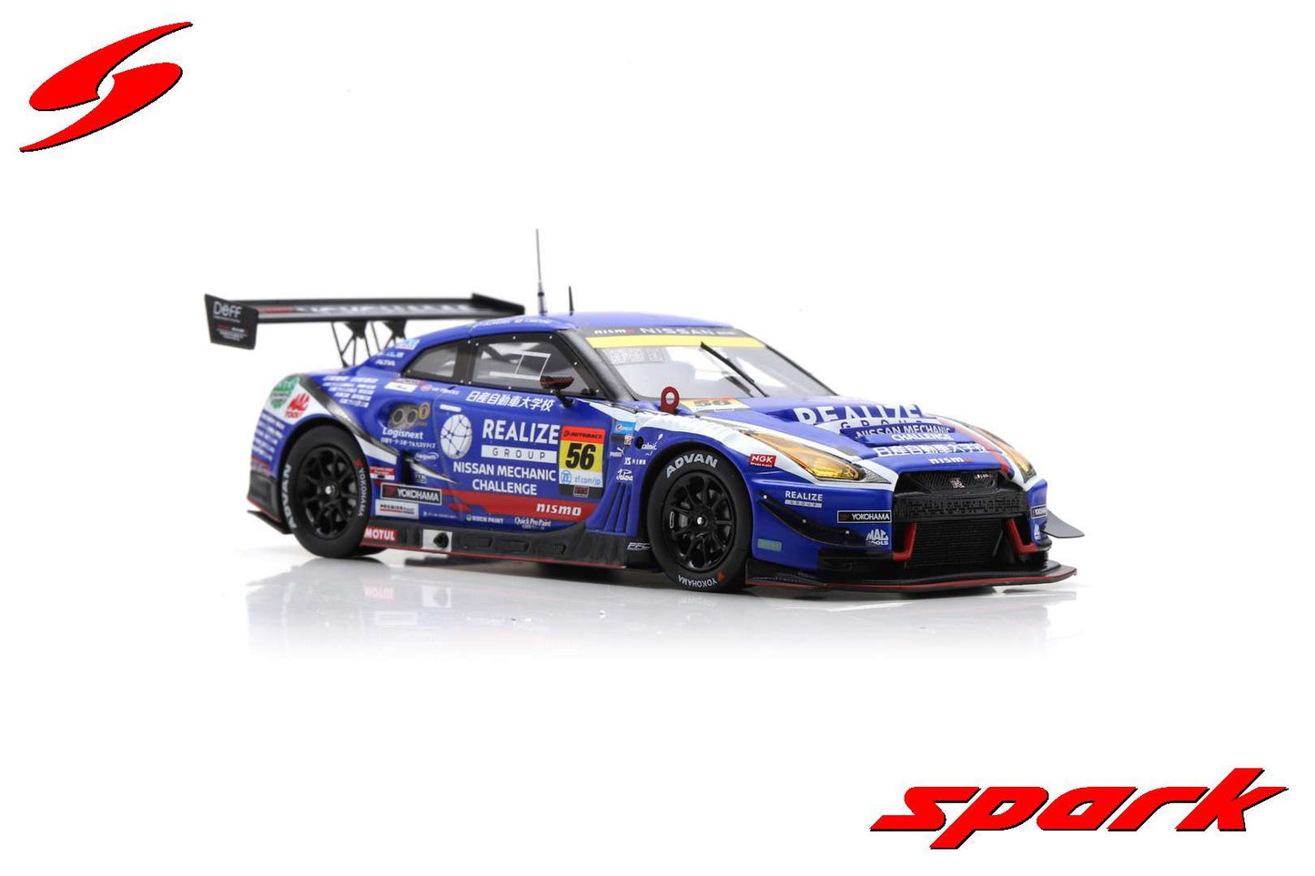 Spark 1:43 REALIZE NISSAN MECHANIC CHALLENGE Nissan GT-R No.56 KONDO RACING GT300 SUPER GT 2023 Joao Paulo de Oliveira - Teppei Natori SGT083