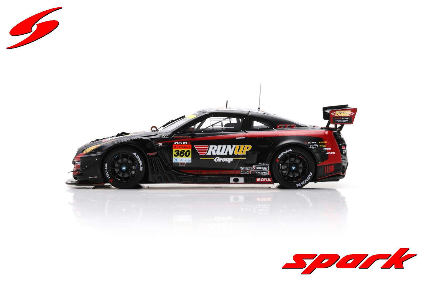 Spark 1:43 RUNUP RIVAUX Nissan GT-R No.360 TOMEI SPORTS GT300 SUPER GT 2023 Takayuki Aoki - Atsushi Tanaka - Takuya Otaki SGT091