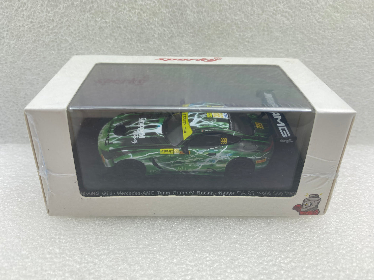 Spark 1:64 Mercedes-AMG GT3 #999 Mercedes-AMG Team GruppeM Racing Winner FIA GT World Cup Macau 2019 Raffaele Marciello Y165
