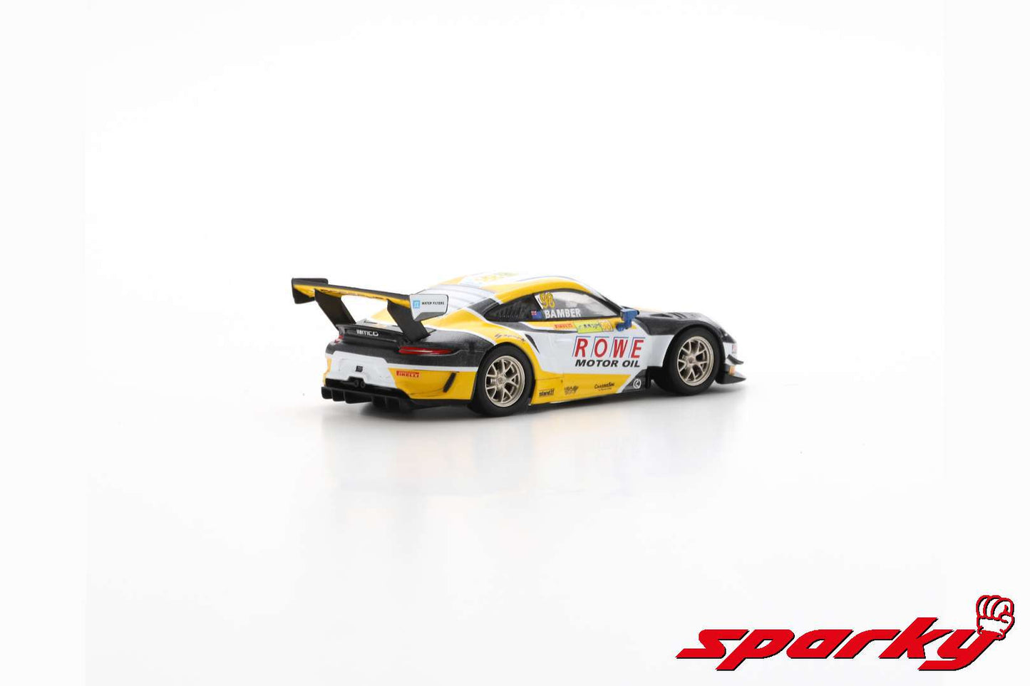 Spark 1:64 Porsche 911 GT3 R #98 ROWE Racing 3rd FIA GT World Cup Macau 2019 Earl Bamber Y167