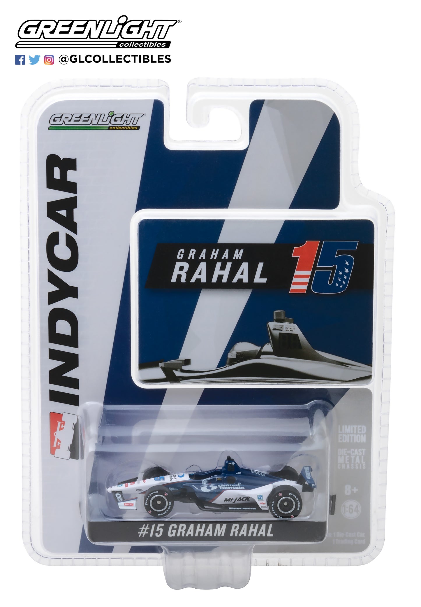 GreenLight 1:64 IndyCar Series 2018 #15 Graham Rahal / Rahal Letterman Lanigan Racing, United Rentals 10804