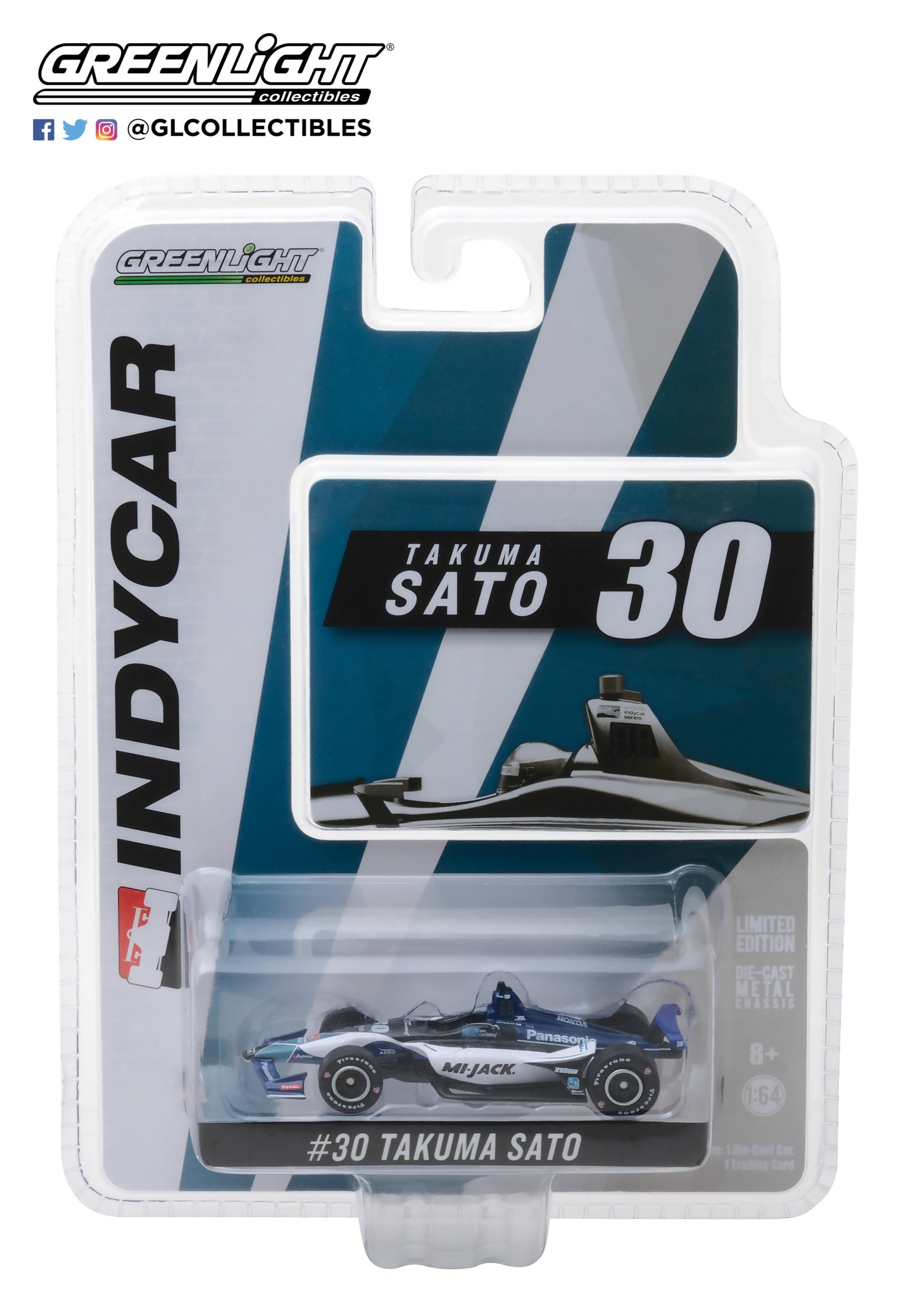 GreenLight 1:64 2018 #30 Takuma Sato / Rahal Letterman Lanigan Racing Mi-Jack 10805