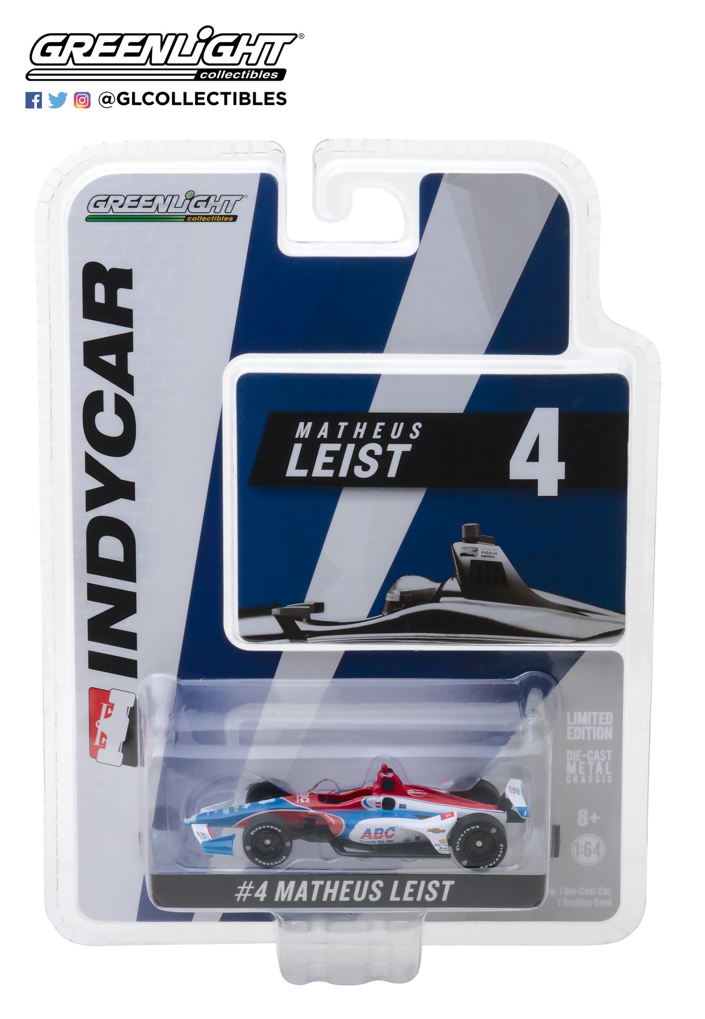 GreenLight 1:64 2018 IndyCar #4 Matheus Leist / A.J. Foyt Enterprises ABC Supply 10814