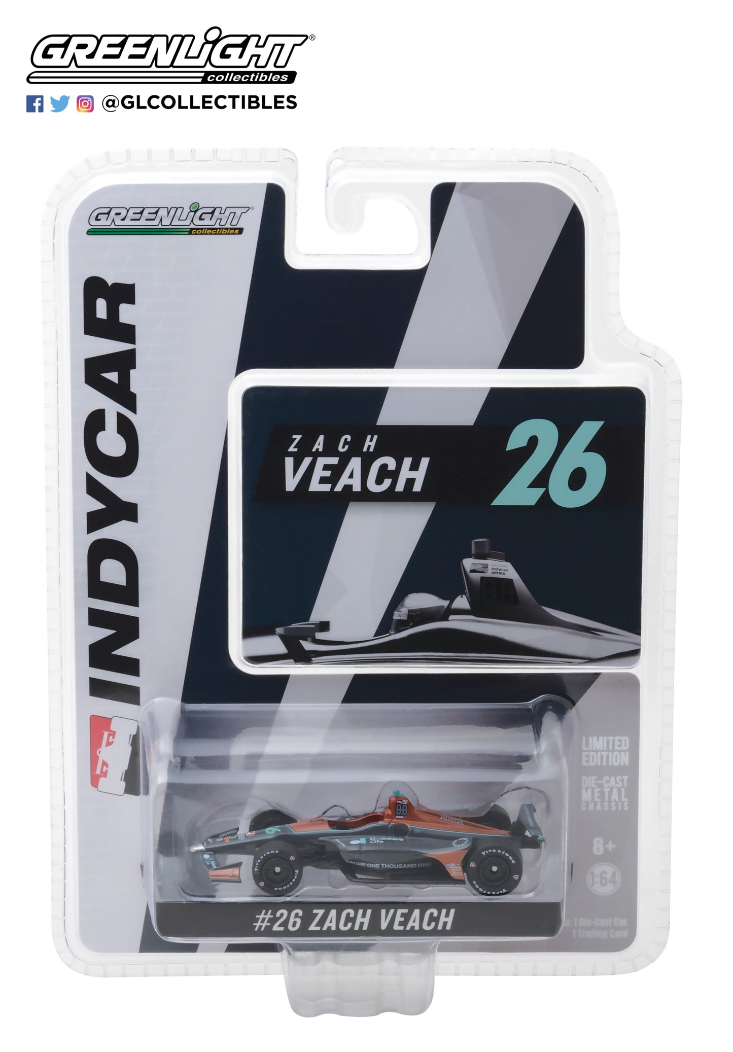 GreenLight 1:64 IndyCar Series 2018 #26 Zach Veach / Andretti Autosport Delaware Life 10820