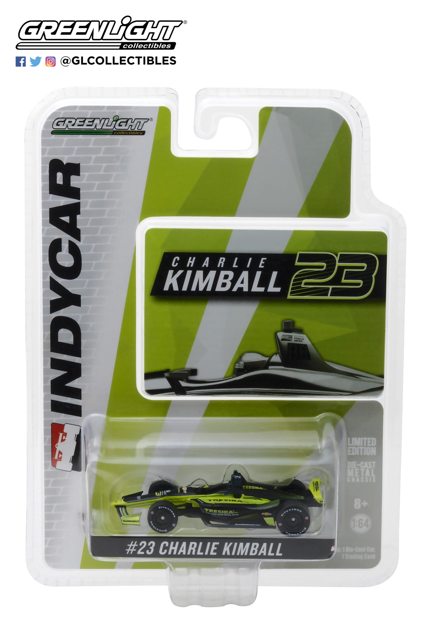 GreenLight 1:64 2018 IndyCar #23 Charlie Kimball / Carlin Motorsport Tresiba 10827