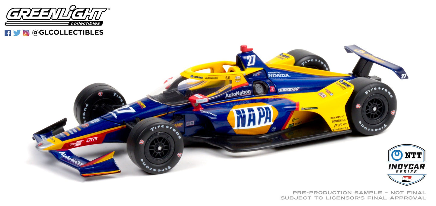 GreenLight 1:18 2021 NTT IndyCar Series - #27 Alexander Rossi / Andretti Autosport, NAPA AUTO PARTS 11110