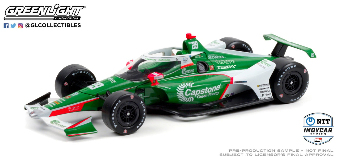 GreenLight 1:18 2021 NTT IndyCar Series - #29 James Hinchcliffe / Andretti Steinbrenner Autosport, Capstone Turbine Corporation 11117