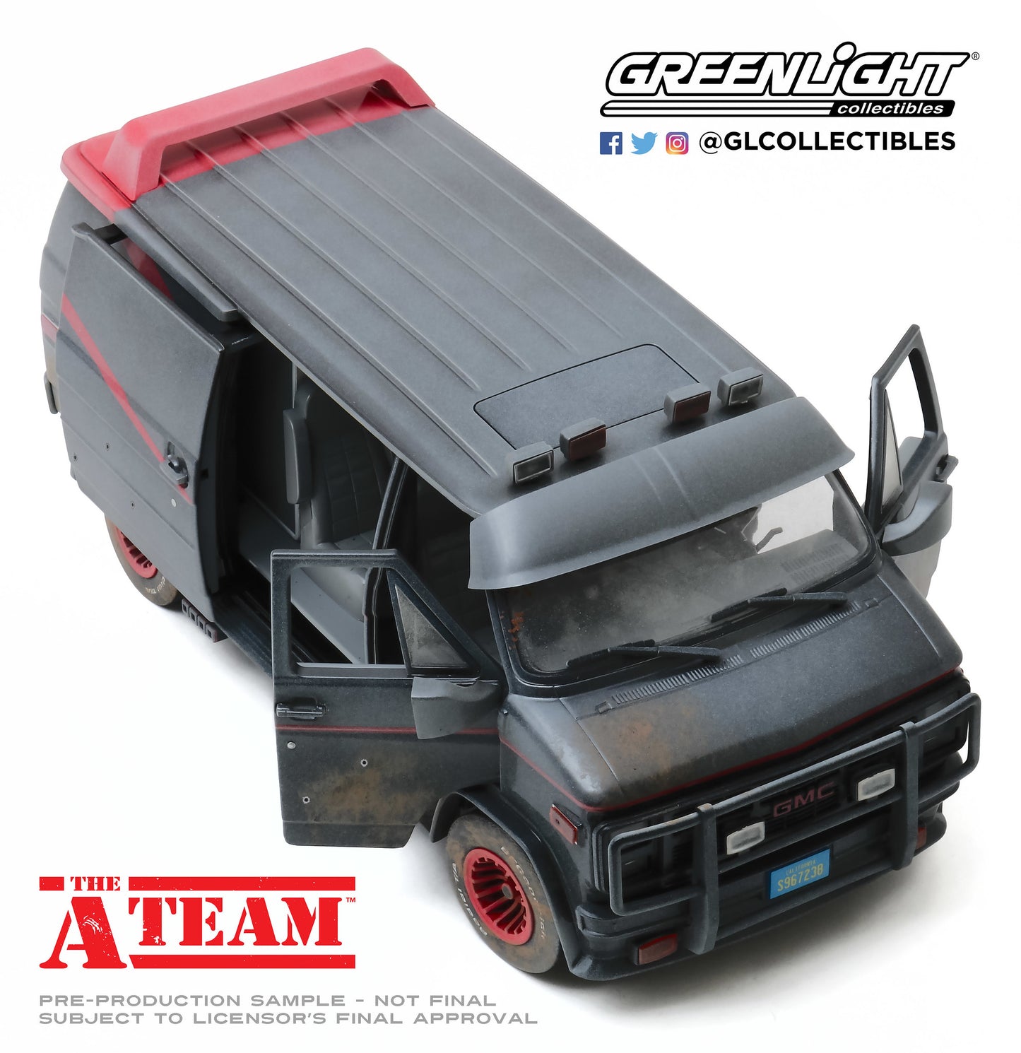 GreenLight 1:18 The A-Team (1983-87 TV Series) - 1983 GMC Vandura (Weathered Version with Bullet Holes) 13567