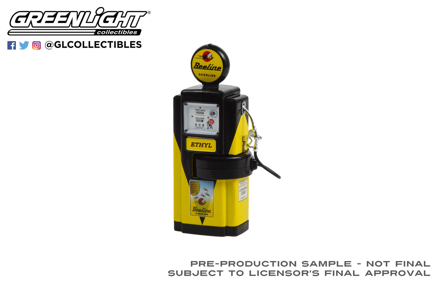 GreenLight 1:18 Vintage Gas Pumps Series 12 - 1948 Wayne 100-A Gas Pump Beeline Gasoline 14120-A