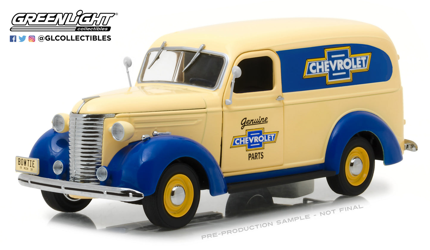 GreenLight 1:24 Running on Empty - 1939 Chevrolet Panel Truck Genuine Chevrolet Parts 18242