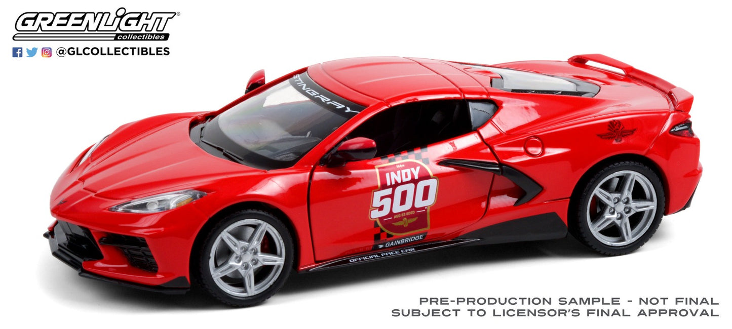 GreenLight 1:24 2020 Chevrolet Corvette C8 Stingray Coupe - 104th Running of the Indianapolis 500 Official Pace Car 18258
