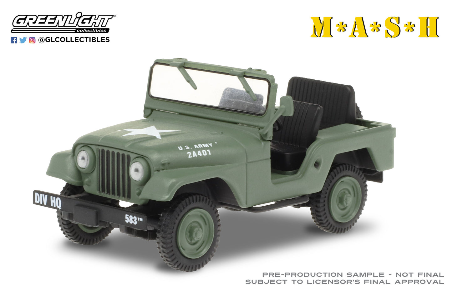 GreenLight 1:43 M*A*S*H (1972-83 TV Series) - 1952 Willys Jeep M38 A1 86590