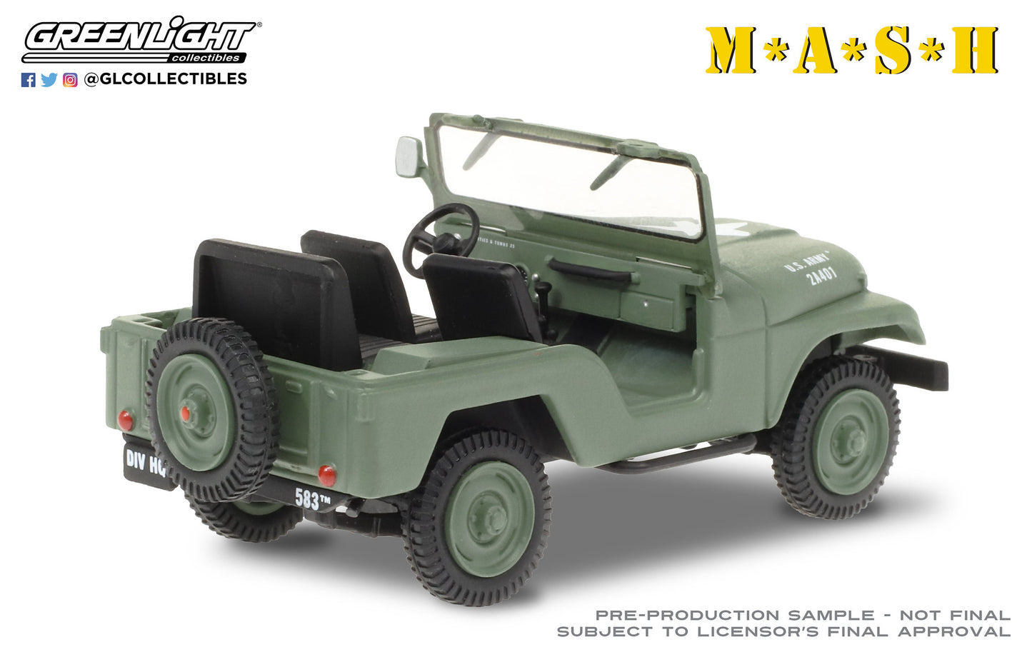 GreenLight 1:43 M*A*S*H (1972-83 TV Series) - 1952 Willys Jeep M38 A1 86590