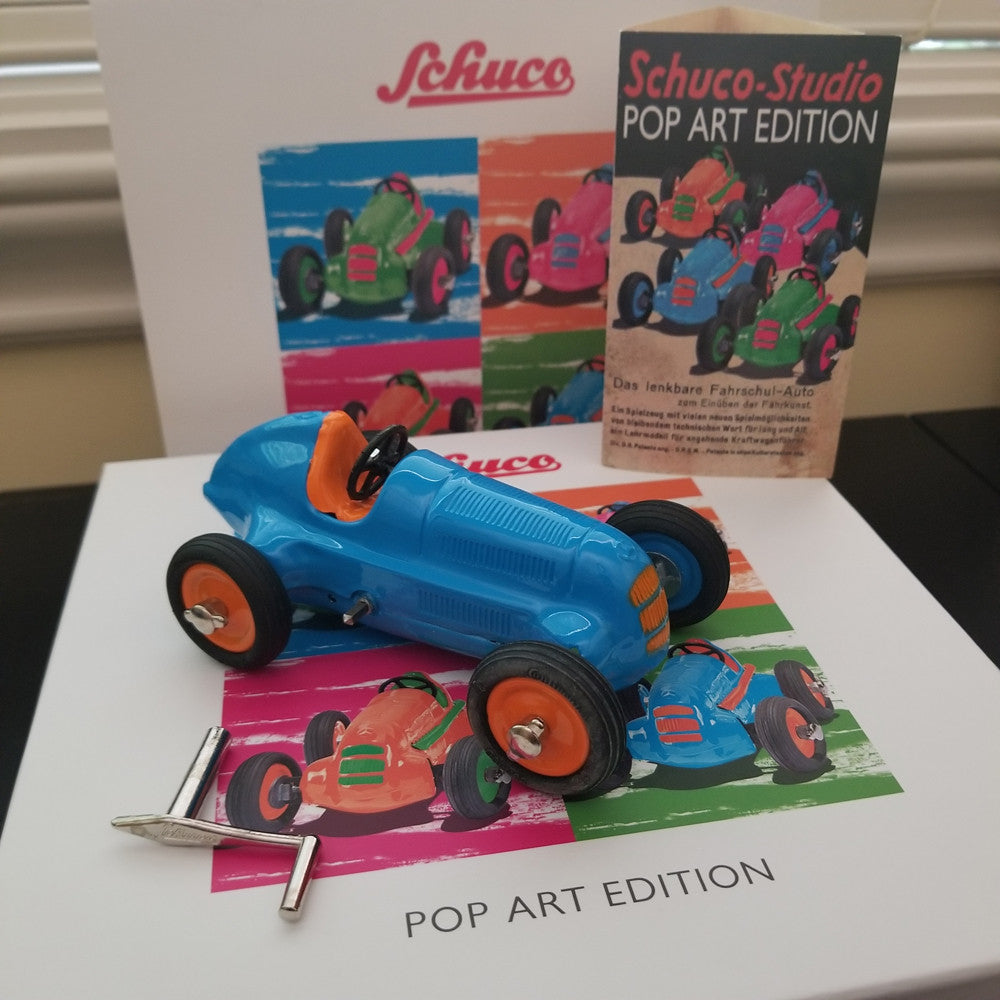Schuco POP Art Edition I Studio 1 Diecast Clockwork Racing car Blue 450111600