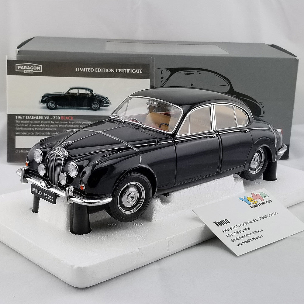 Paragon 1:18 1967 Jaguar MK2 Daimler V8 250 Black PA-98311
