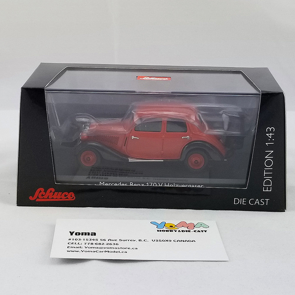 Schuco 1:43 Mercedes-Benz 170 V wood Gasification red/black 450246600