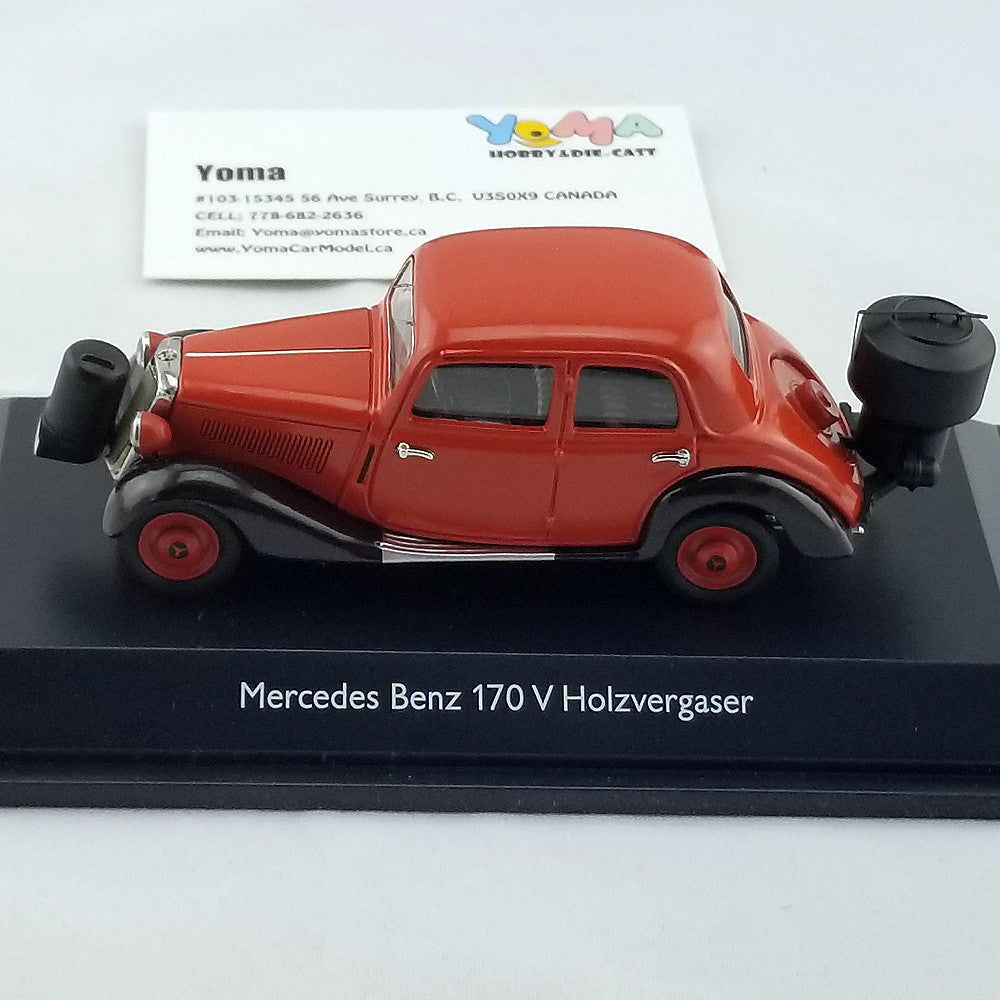 Schuco 1:43 Mercedes-Benz 170 V wood Gasification red/black 450246600