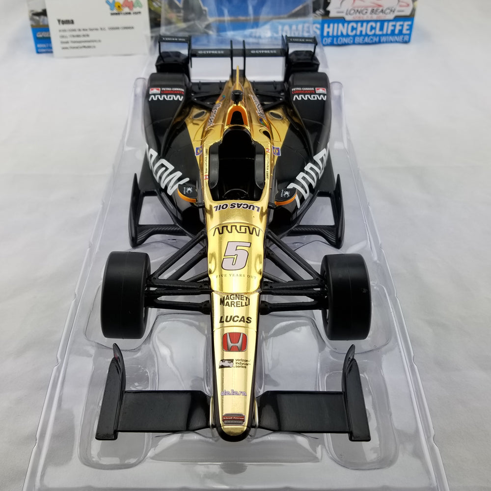 GreenLight 1:18 2017 Indycar Series #5 James Hinchcliffe / Schmidt Peterson Motorsports, Arrow 2017 Toyota Grand Prix of Long Beach Winner 11017