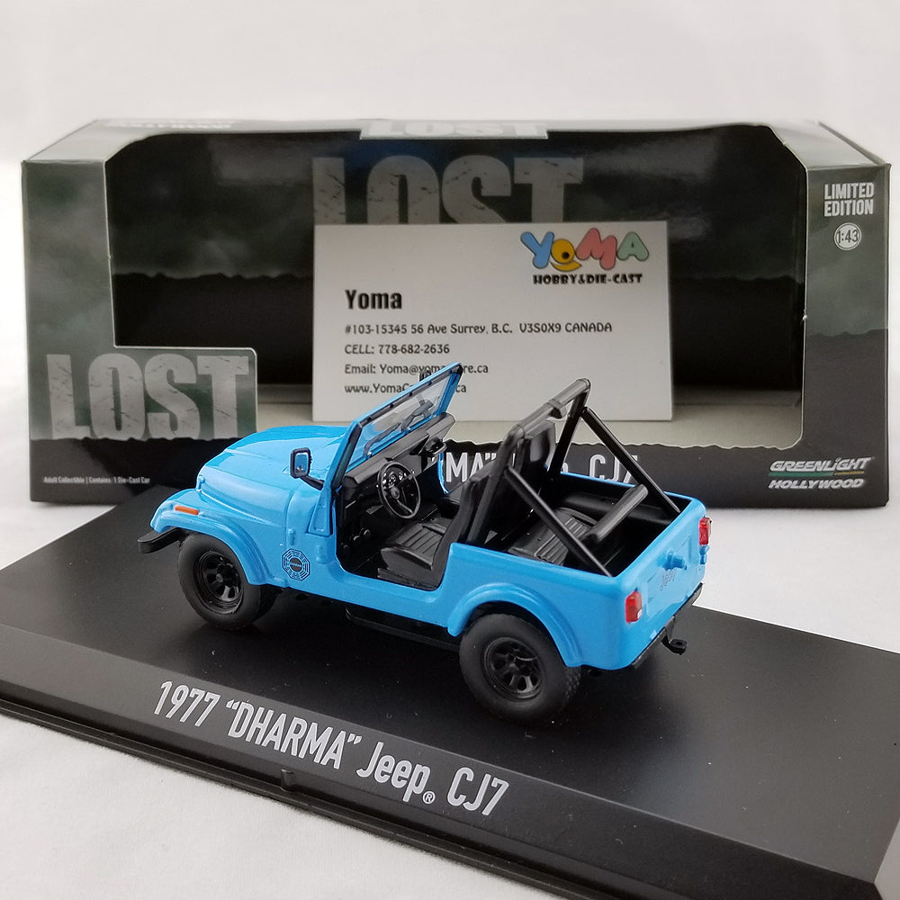 GreenLight 1:43 Lost (TV Series, 2004-10) - Jeep CJ-7 1977 Dharma Jeep 86309