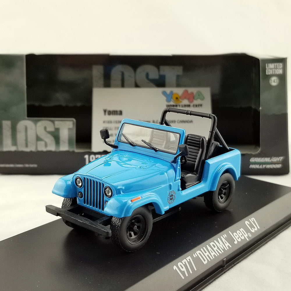 GreenLight 1:43 Lost (TV Series, 2004-10) - Jeep CJ-7 1977 Dharma Jeep 86309