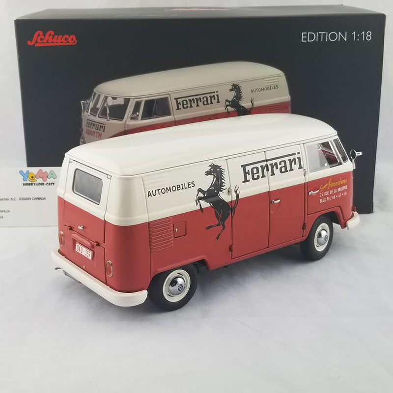 Schuco 1:18 Volkswagen T1b Ferrari Automobile box van Francorchamps 450036700