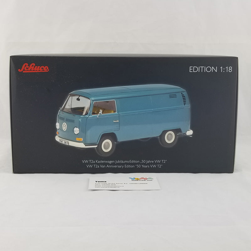 Schuco 1:18 Volkswagen T2a Edition 50 Jahre VW T2 1967-2017 box van blue 450019700