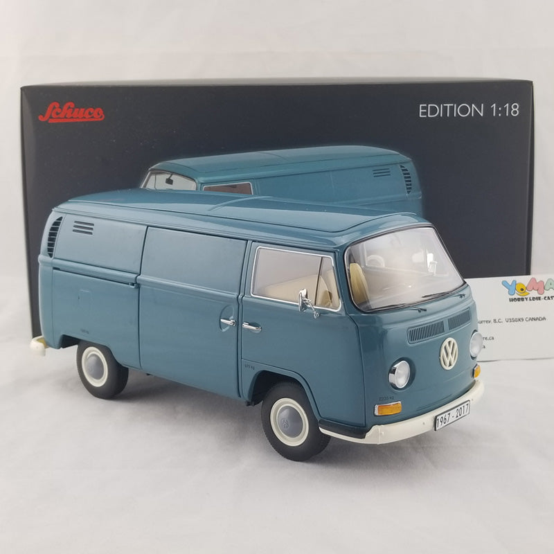 Schuco 1:18 Volkswagen T2a Edition 50 Jahre VW T2 1967-2017 box van blue 450019700