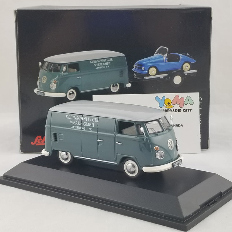 Schuco 1:43 Volkswagen T1c box van Kleinschnittger with trailer and Kleinschnittger F125 450374100