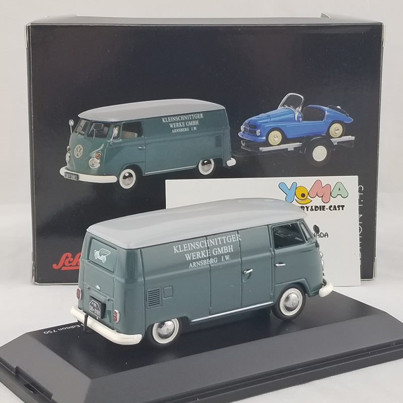 Schuco 1:43 Volkswagen T1c box van Kleinschnittger with trailer and Kleinschnittger F125 450374100