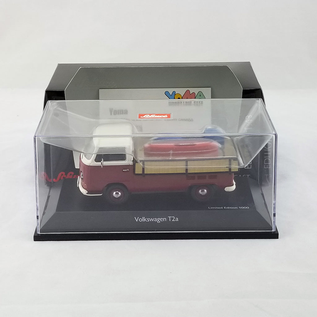 Schuco 1/43 Volkswagen T2a Westfalia Pick Up 2 soap boxes DIECAST CAR MODEL 450333800