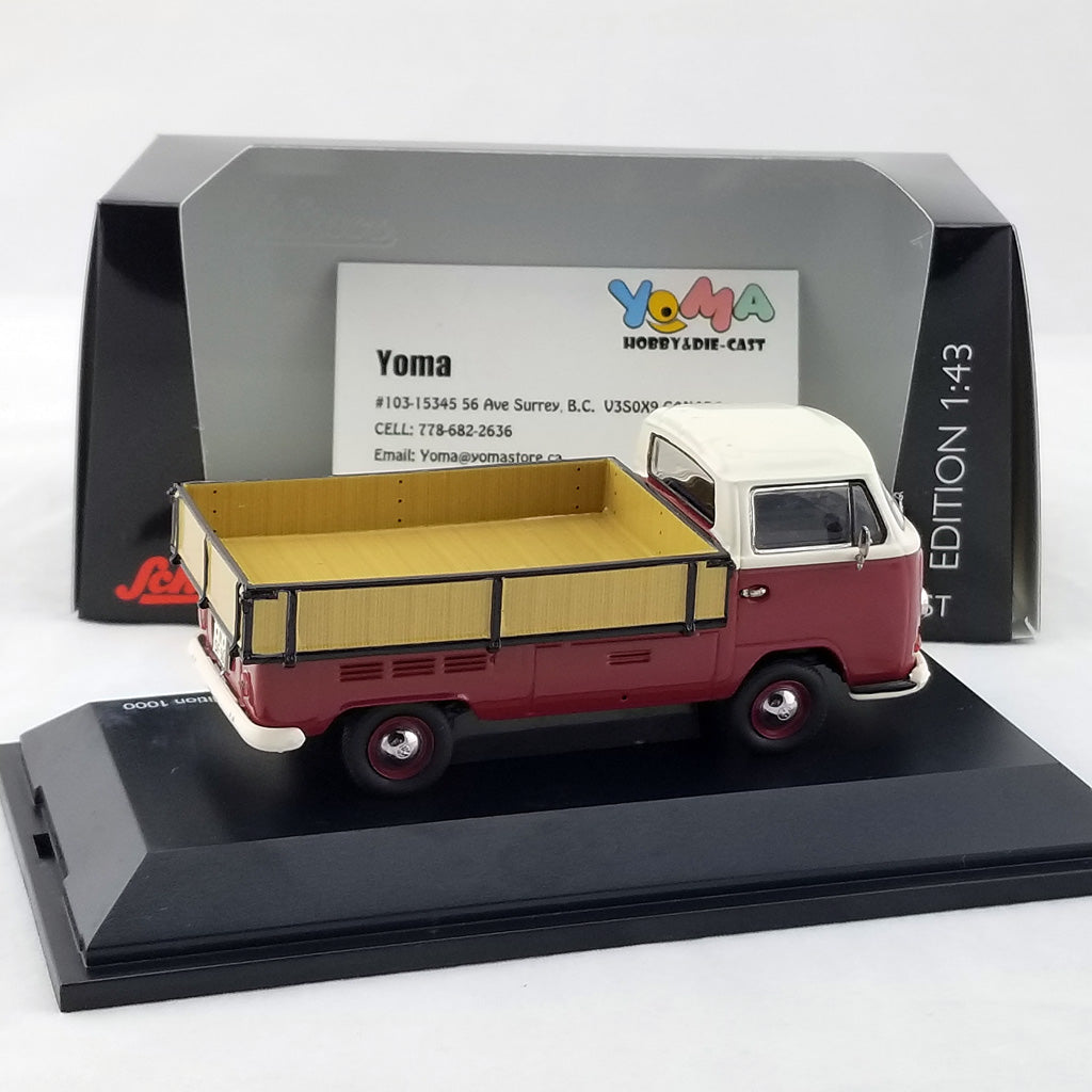 Schuco 1/43 Volkswagen T2a Westfalia Pick Up 2 soap boxes DIECAST CAR MODEL 450333800