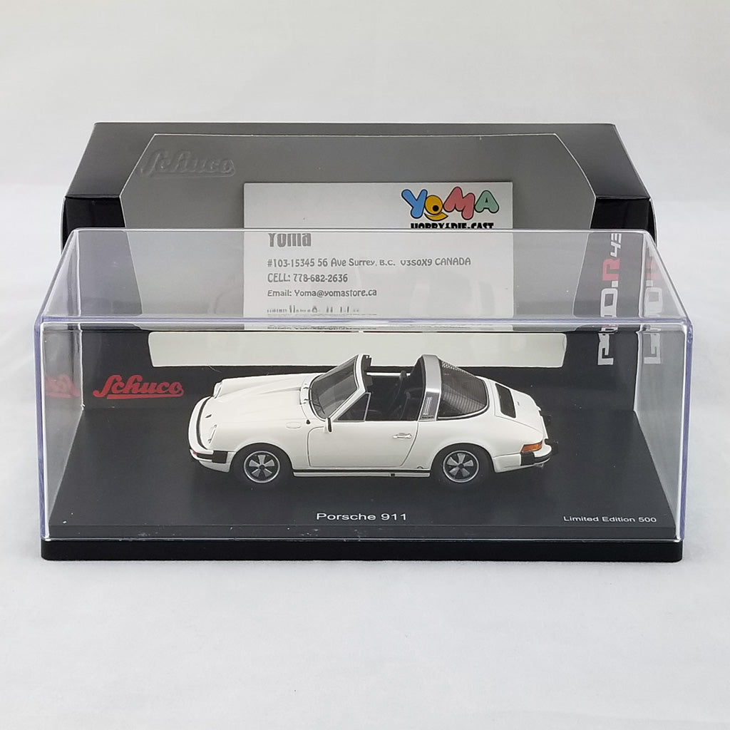 Schuco 1:43 Porsche 911 Targa Grand Prix White 450891300