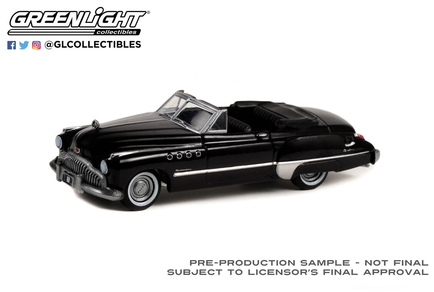 GreenLight 1:64 Black Bandit Series 27 - 1949 Buick Roadmaster Convertible 28110-A