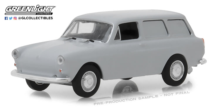GreenLight 1/64 Estate Wagons Series 1 - 1965 Volkswagen Type 3 Panel Van - Light Grey 29910-C
