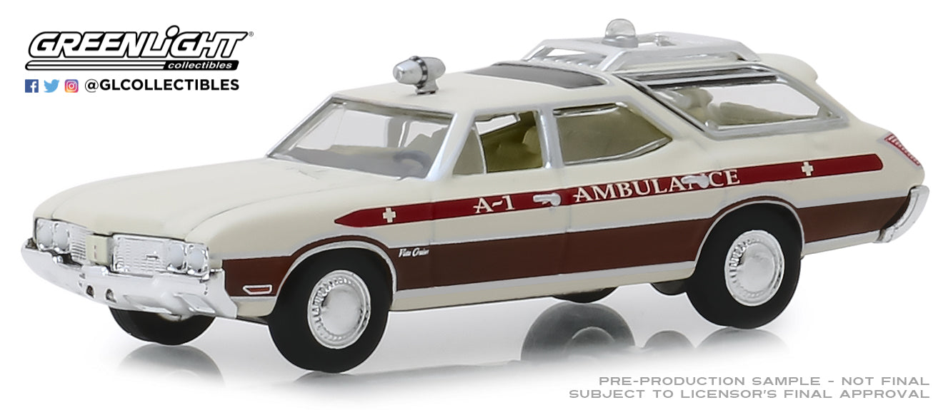 GreenLight 1/64 1970 Oldsmobile Vista Cruiser - Waco, Texas A-1 Ambulance 30066