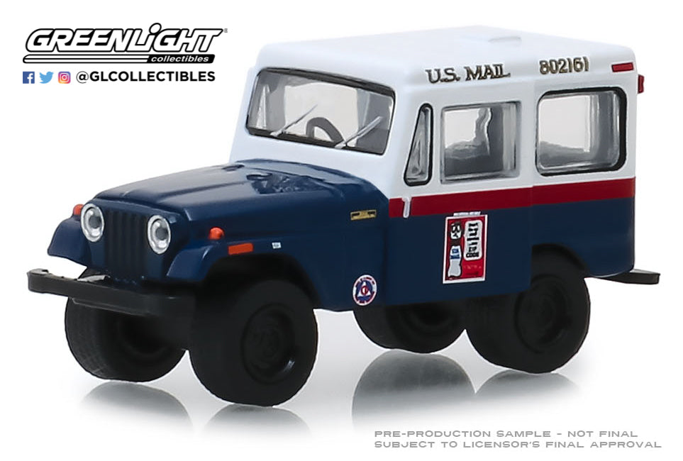 GreenLight 1:64 1974 Jeep DJ-5 U.S. Mail Civil Defense Don not tie up mail service…use ZIP CODE 30070