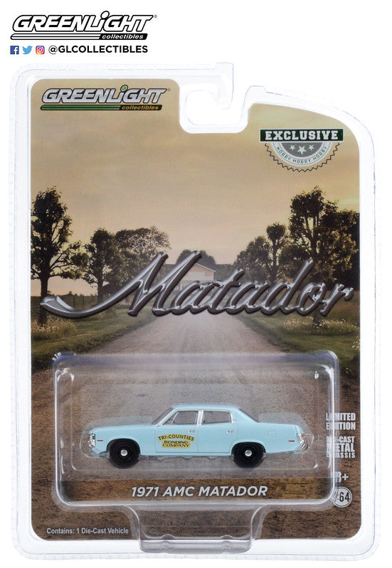 GreenLight 1:64 1971 AMC Matador - Tri-Counties Bonding Company 30153