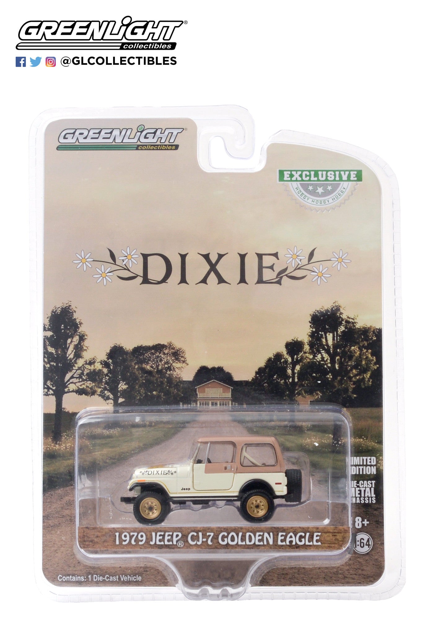 GreenLight 1:64 1979 Jeep CJ-7 Golden Eagle Dixie 30175