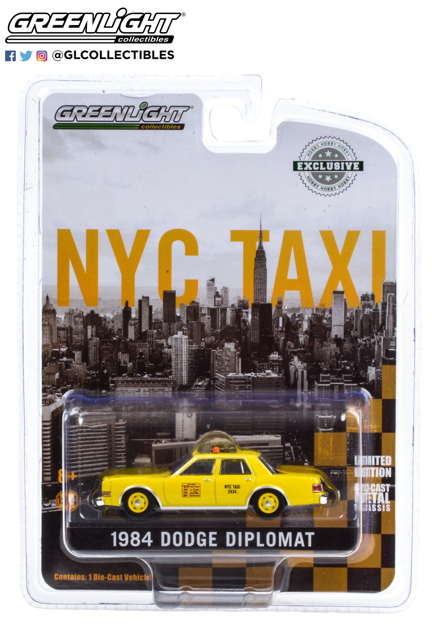 GreenLight 1:64 1984 Dodge Diplomat - NYC Taxi 30199