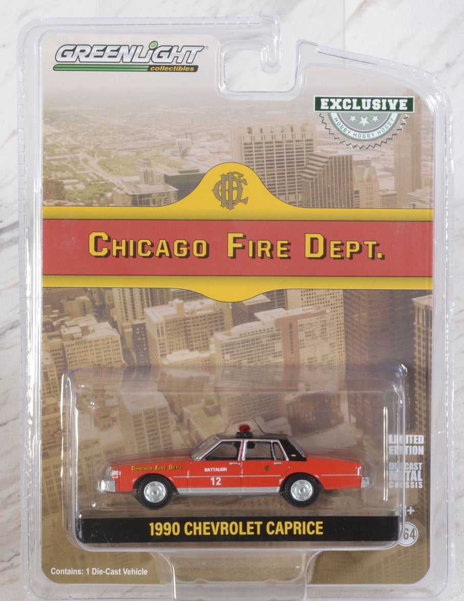 GreenLight 1:64 1990 Chevrolet Caprice - Chicago Fire Department (Hobby Exclusive) 30243