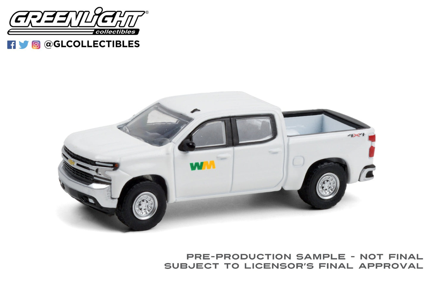 GreenLight 1:64 2020 Chevrolet Silverado - Waste Management (Hobby Exclusive) 30255