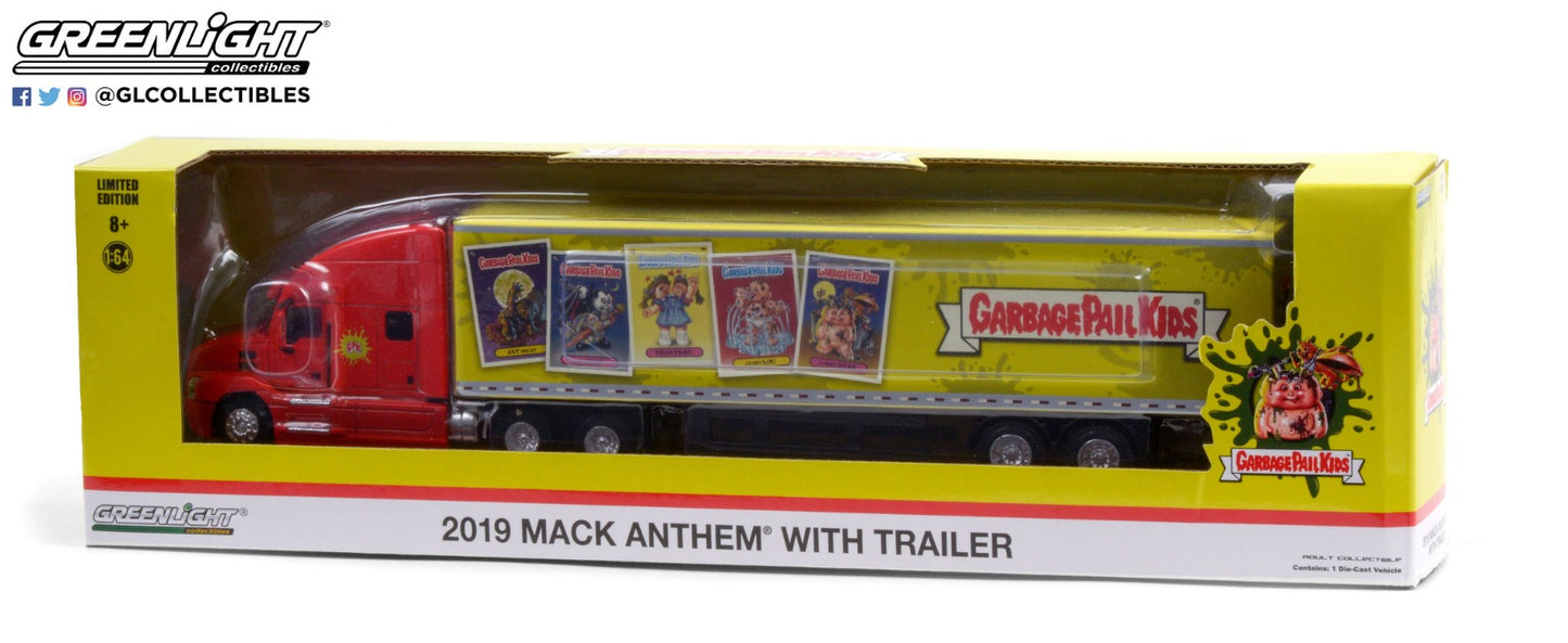 GreenLight 1:64 2019 Mack Anthem 18 Wheeler Tractor-Trailer - Garbage Pail Kids Express Delivery (Hobby Exclusive) 30262