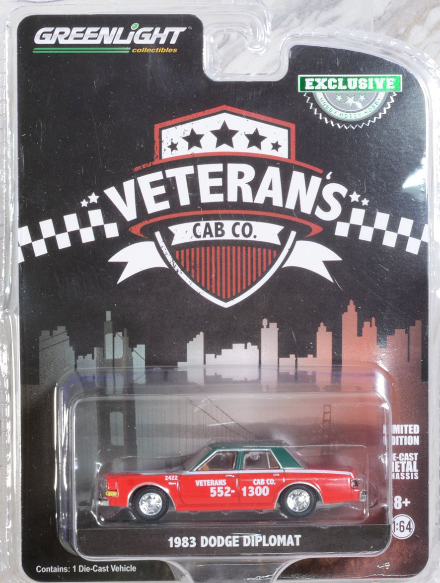 GreenLight 1:64 1983 Dodge Diplomat - Veteran s Cab Co., San Francisco, California (Hobby Exclusive) 30283