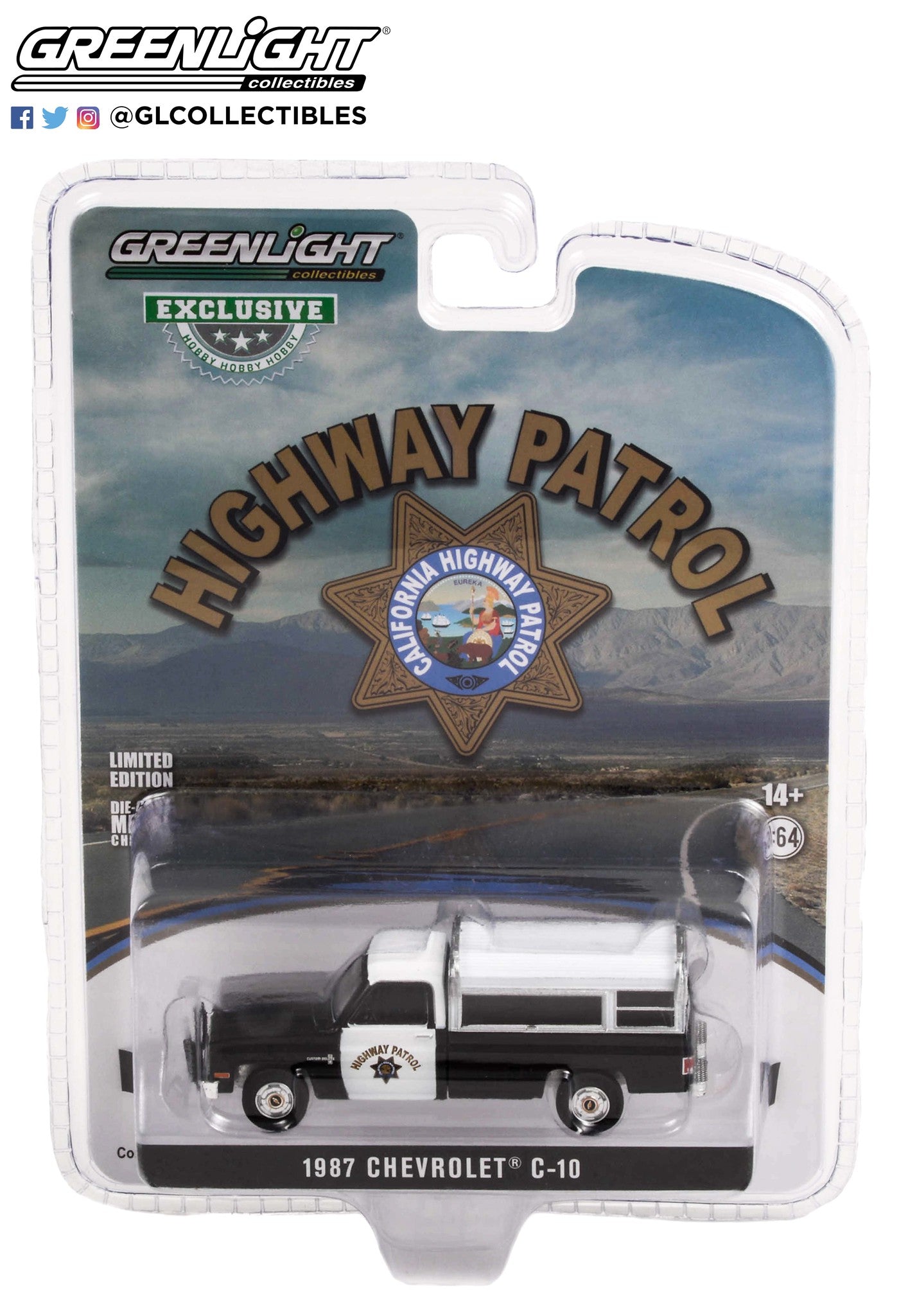GreenLight 1:64 1987 Chevrolet C-10 - California Highway Patrol 30294