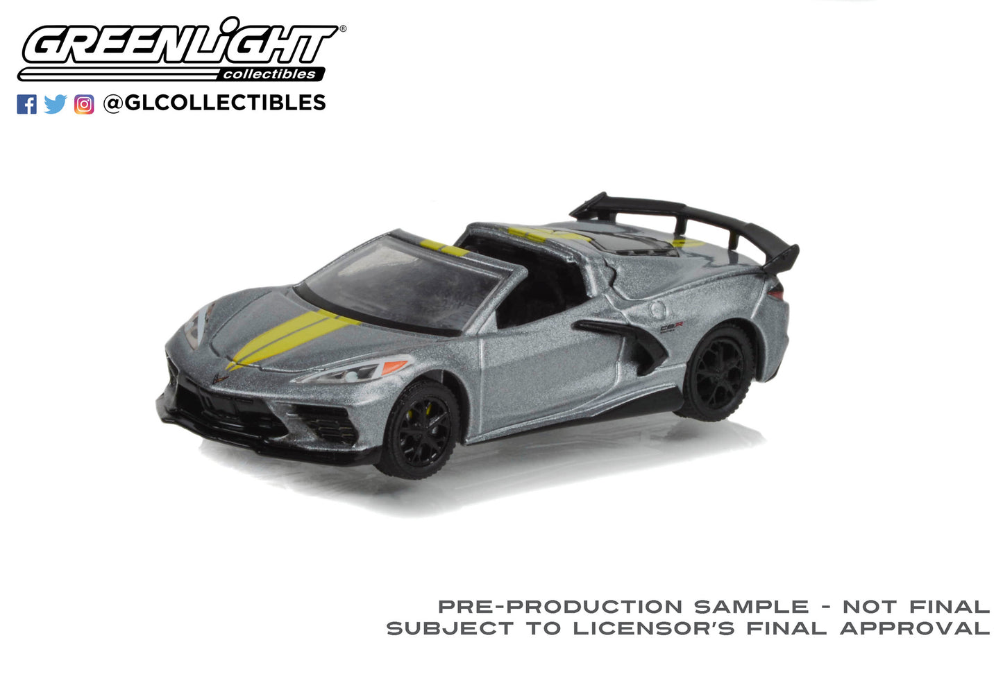 GreenLight 1:64 2022 Chevrolet Corvette C8 Stingray Convertible - 2022 IMSA GTLM Championship Edition - Hypersonic Gray 30322