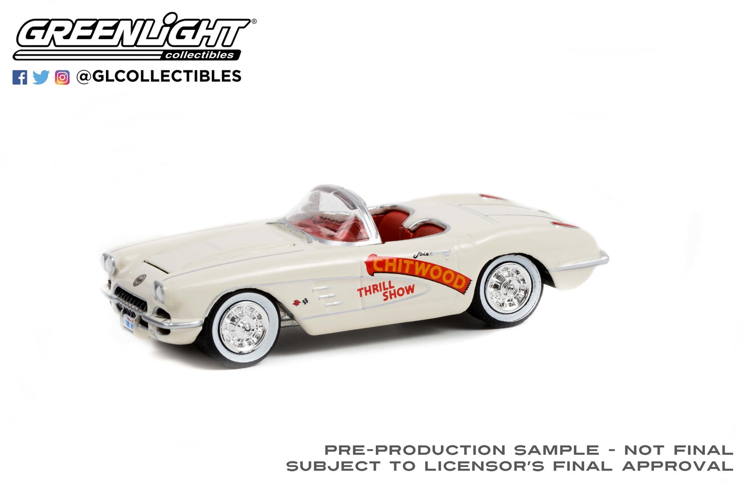 GreenLight 1:64 1958 Chevrolet Corvette - Joie Chitwood Thrill Show 30330