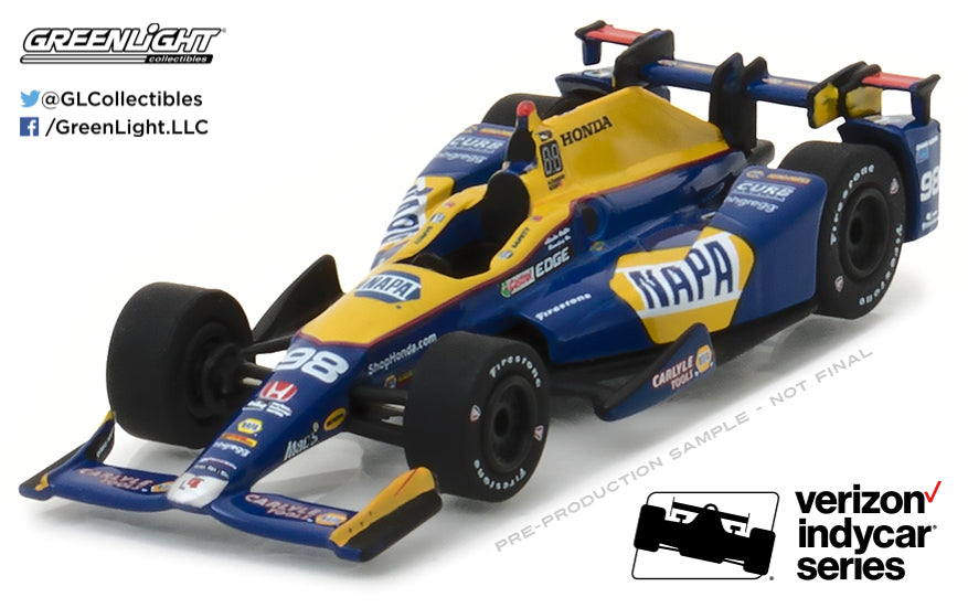 GreenLight 1:64 2017 #98 Alexander Rossi / Andretti Autosport, NAPA Auto Parts IndyCar Diecast Model Car 10789