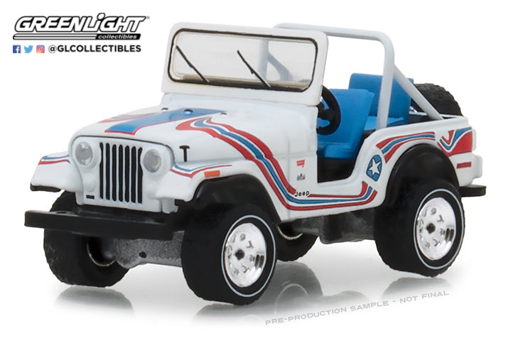 GreenLight 1:64 All-Terrain Series 7 - 1976 Jeep CJ-5 Bicentennial Edition 35110-C